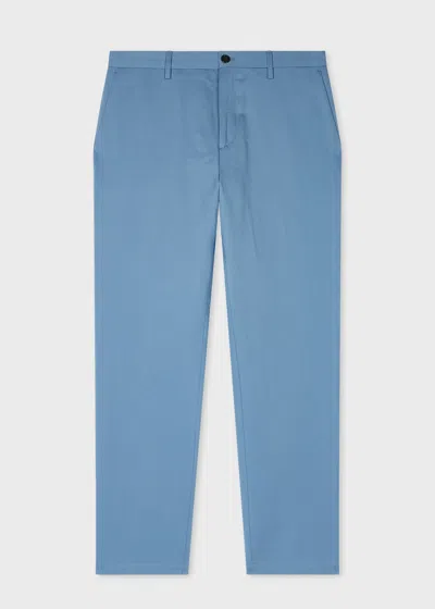 Paul Smith Blue Cotton-linen Trousers