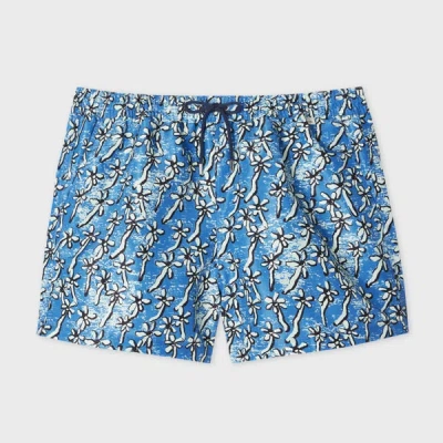 Paul Smith Blue 'field Flowers' Print Swim Shorts