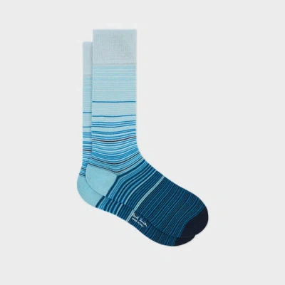 Paul Smith Blue Gradient Stripe Socks