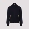 Paul Smith Zip-up Jacket With Colorful Striped Accents In Blue