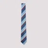 Paul Smith Horizontal Stripe Tie Regular Width Design In Blue