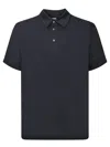 Paul Smith Black Cotton 'artist Stripe' Placket Polo Shirt In Blue