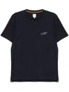 Paul Smith Logo Cotton T-shirt In Blue