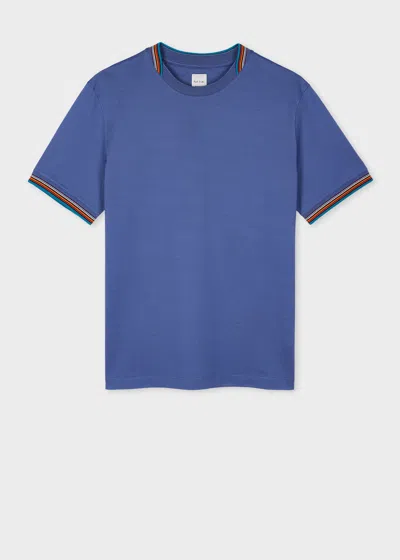 Paul Smith Mens Stripe Detail Tshirt Blue