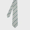 Paul Smith Linen-silk Stripe Tie In Blue