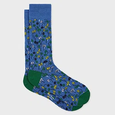 Paul Smith Blue Multicolour Floral Socks