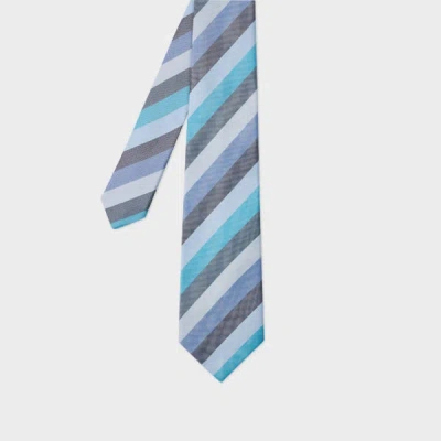 Paul Smith Blue Multistripe Silk Tie