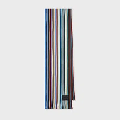 Paul Smith Artist Stripe Scarf In Multi
