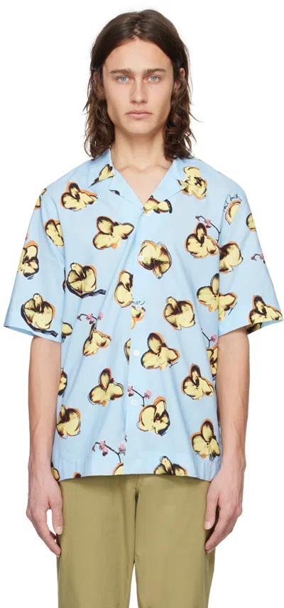 Paul Smith Blue Orchid Shirt In Light Blue