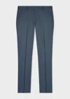 Paul Smith Blue Overdyed Micro-houndstooth Wool Trousers In Blue