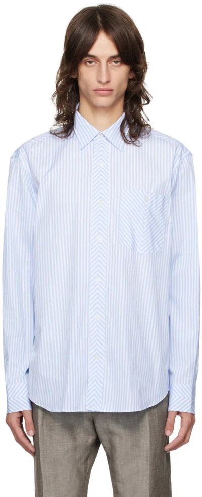 Paul Smith Blue Oversized Fit Shirt In 40 Blues
