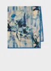 Paul Smith Blue 'painted Photograph' Scarf In Blue