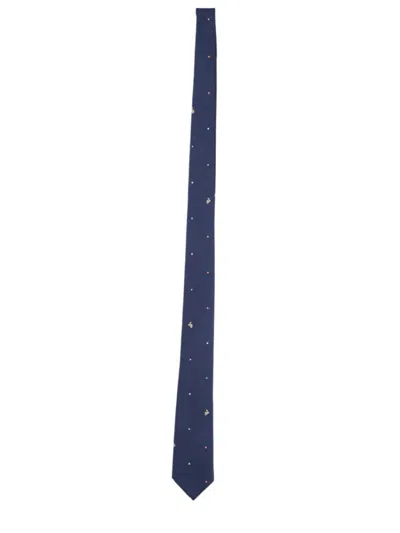 PAUL SMITH BLUE PRINTED TIE