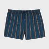 Paul Smith Blue Regimental Stripe Swim Shorts In Blue