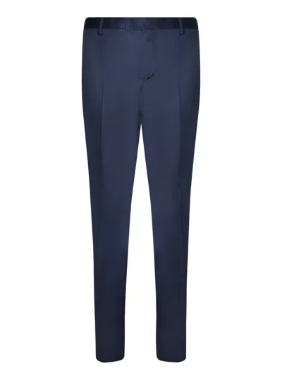 Paul Smith Slim-cut Wool Trousers In Blue