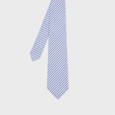 Paul Smith Blue 'sea' Stripe Tie