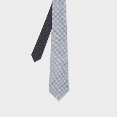 Paul Smith Blue Silk Polka Dot Tie Purple In Gray
