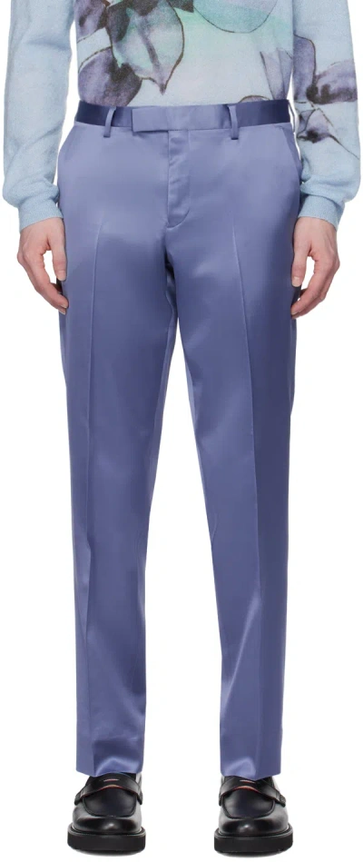 Paul Smith Blue Straight-leg Trousers In 40 Blues