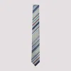 Paul Smith Striped Tie In Blue