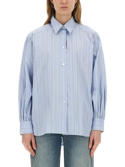 Paul Smith Striped Shirt In Blue