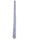 Paul Smith Blue Stripes Tie In Multi