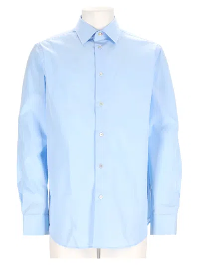 Paul Smith Blue Tailored Long-sleeve Cotton Shirt In Animal Print