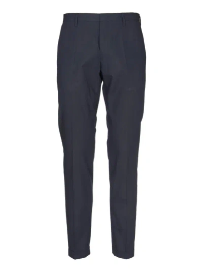 Paul Smith Blue Trousers With Cuff In Black