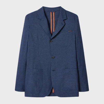 Paul Smith Blue Two-ply Merino Wool Patch-pocket Blazer