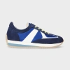 Paul Smith Eighties Suede And Mesh Trainers In Blue