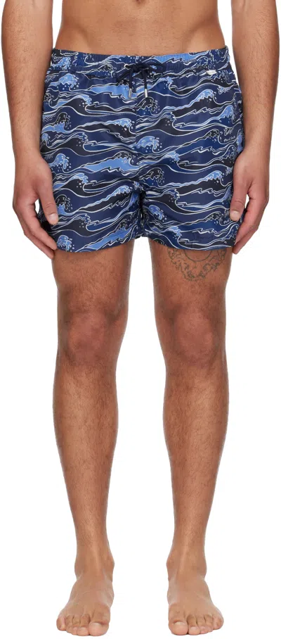 Paul Smith Blue Waves Swim Shorts