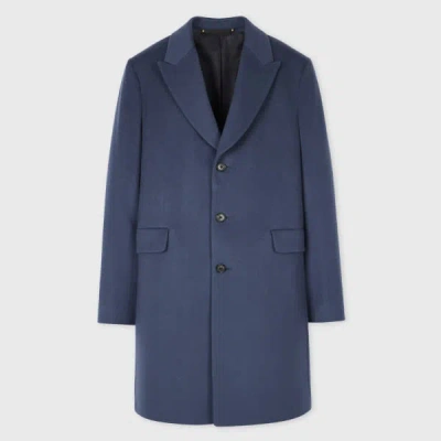 Paul Smith Blue Wool-cashmere Epsom Coat
