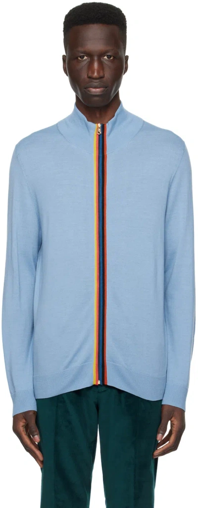 Paul Smith Blue Zip Jacket In 41 Blues