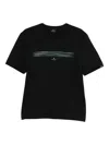 Paul Smith Blur Stripe T-shirt In Black