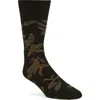 Paul Smith Bohemia Insect Pattern Cotton Blend Dress Socks In Black