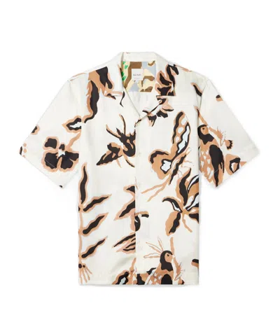 Paul Smith Bohemian Print Short-sleeve Shirt In White