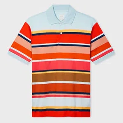 Paul Smith Bold Stripe Cotton Polo Shirt Multicolour