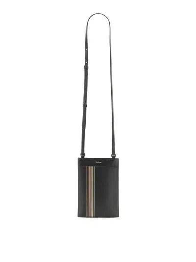 Paul Smith Signature Stripe Shoulder Bag In Black