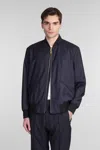 Paul Smith Dark Navy 'storm System' Wool Bomber Jacket Blue In Blue