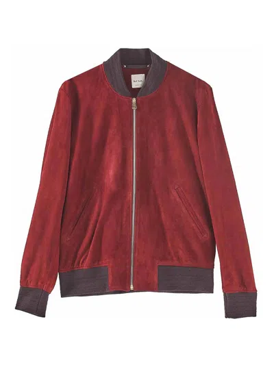 Paul Smith Bomber Scamosciato In Red