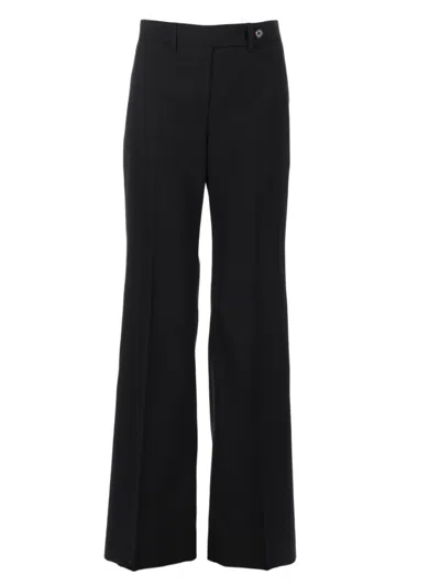 Paul Smith Bootcut Tailored Pants With Concealed Fastening And Buttoned Welt Pockets In Black