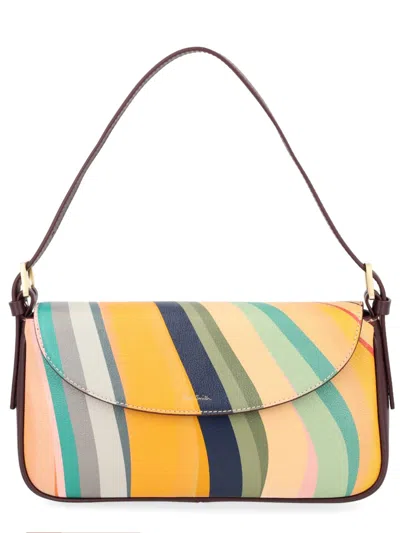 Paul Smith Swirl Leather Shoulder Bag In Multi
