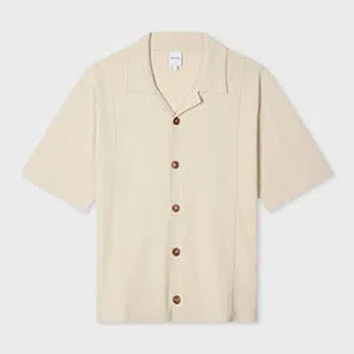 Paul Smith Boucle Ecru Knitted Shirt White In Neutral