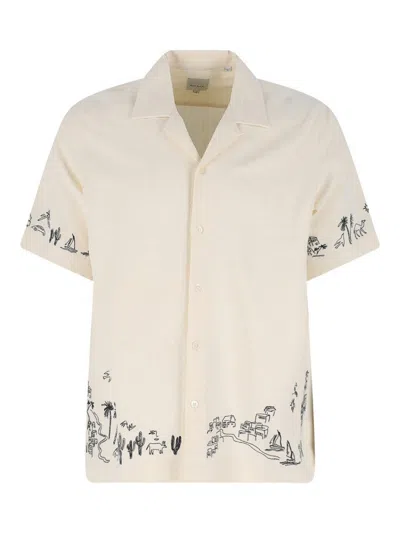 Paul Smith Mens Short Sleeves Regular Fit Shirt With Embroideredy In Neutral