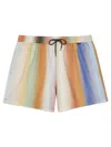 Paul Smith Elastic Waistband Swim Trunks In Multicolour