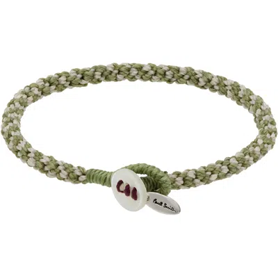 Paul Smith Braid Bracelet In Green