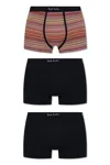 Shop Paul Smith Branded Boxers 3-pack In Black