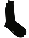 Paul Smith Branded-footbed Detail Socks In Black