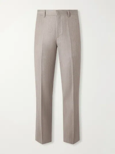 Paul Smith Brierly Straight-leg Wool And Cashmere-blend Trousers In Neutral