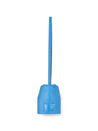 Paul Smith Bright Blue Leather Keyring