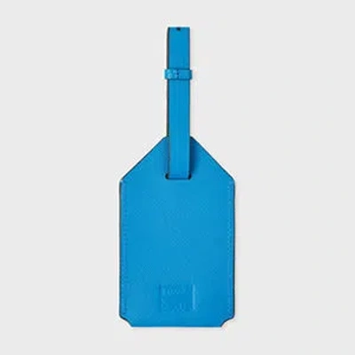Paul Smith Bright Blue Leather Luggage Tag